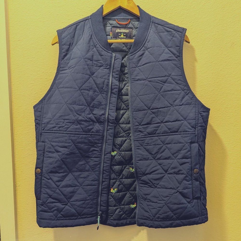 Chubbies Quilted Rooster Vest - Medium